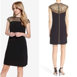 Ted Baker London Black and Gold Dress